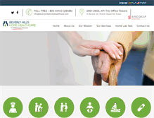 Tablet Screenshot of beverlyhillshomehealthcare.com